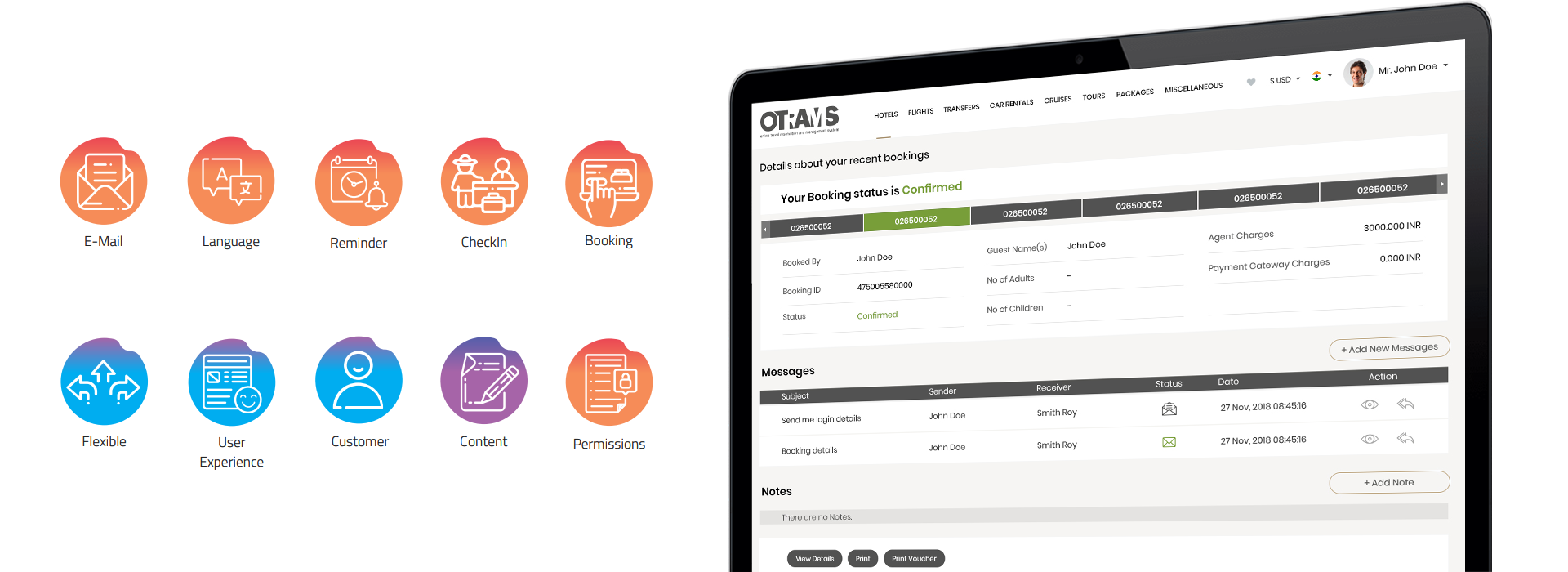 travel booking platform, Travel agent booking engine