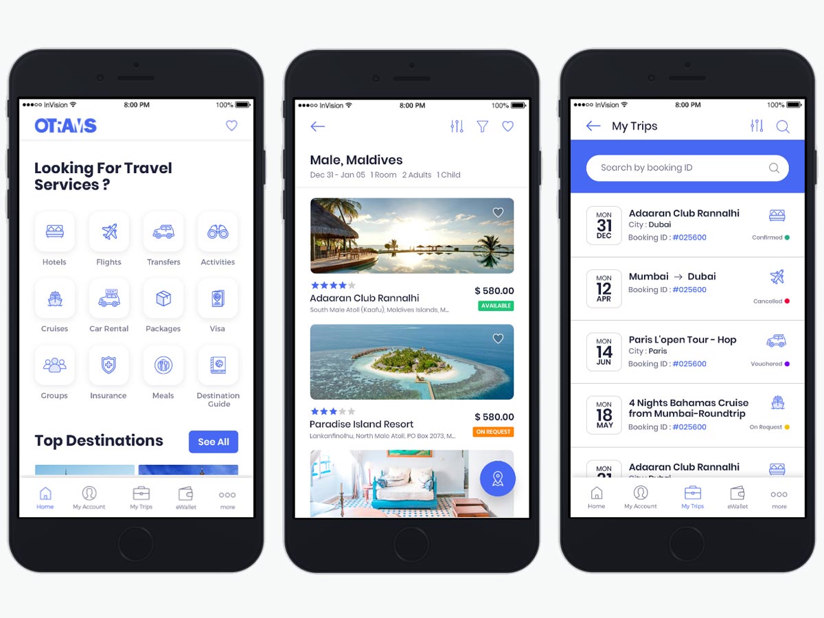 OTA Mobile App ,B2B Travel App ,Travel Booking App